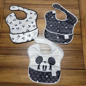 Set of 3 Disney Baby X Bumkins Polyester Mickey Mouse Super Bibs